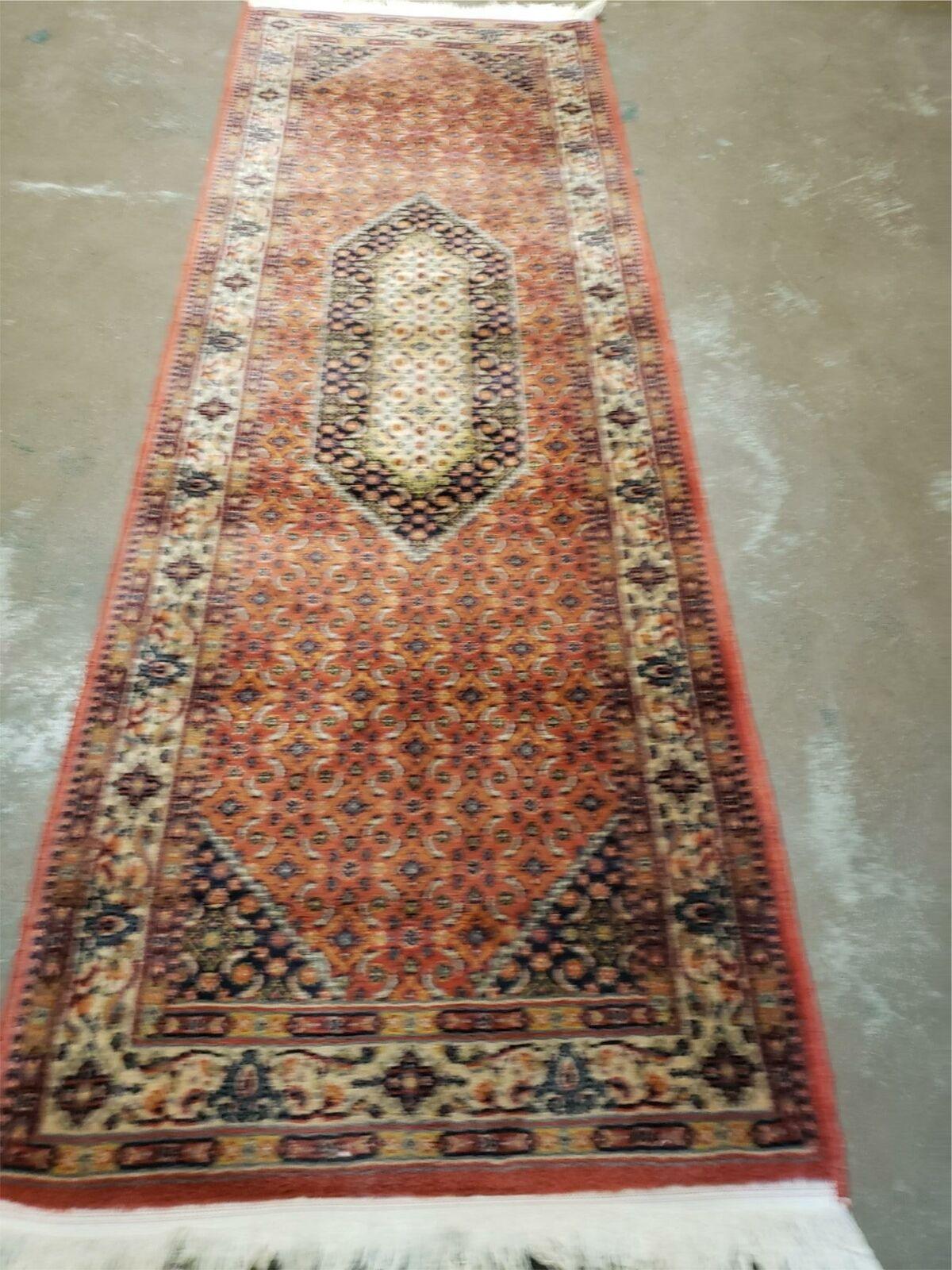 2' 7 X 8' Vintage Machine Made Belgium Power Loomed Wool Rug Runner Rusted Red - Jewel Rugs