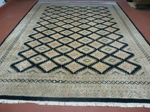 9' 2" X 11' 8" Handmade Finely Knotted Pakistani Turkoman Bokhara Wool Rug - Jewel Rugs