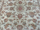 3' X 5' Vintage Handmade Chinese Floral Oriental Wool Rug Silk Accents Vegy Dyes Small Beige Rug - Jewel Rugs