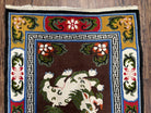 Chinese Peking Rug 3x5 with Animal Pictorial, Brown Ivory Gold Red, Handmade Vintage Chinese Carpet, Art Deco Rug, Unique Asian Oriental Rug - Jewel Rugs