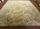 9' X 12' Modern Handmade TIbetan Nepal Wool & Silk Rug Decorative Rug Gold Wow - Jewel Rugs