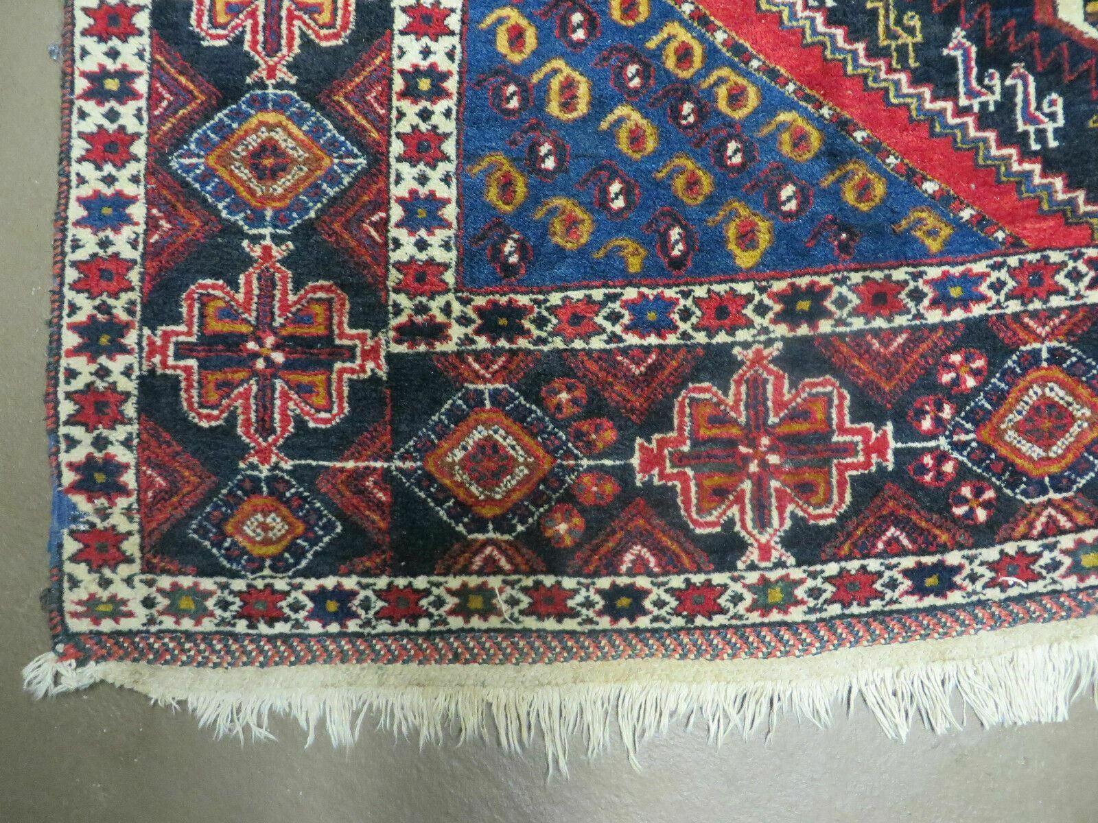 4' X 5.5' Vintage Handmade Turkish Tribal Wool Rug Medallion Nice - Jewel Rugs