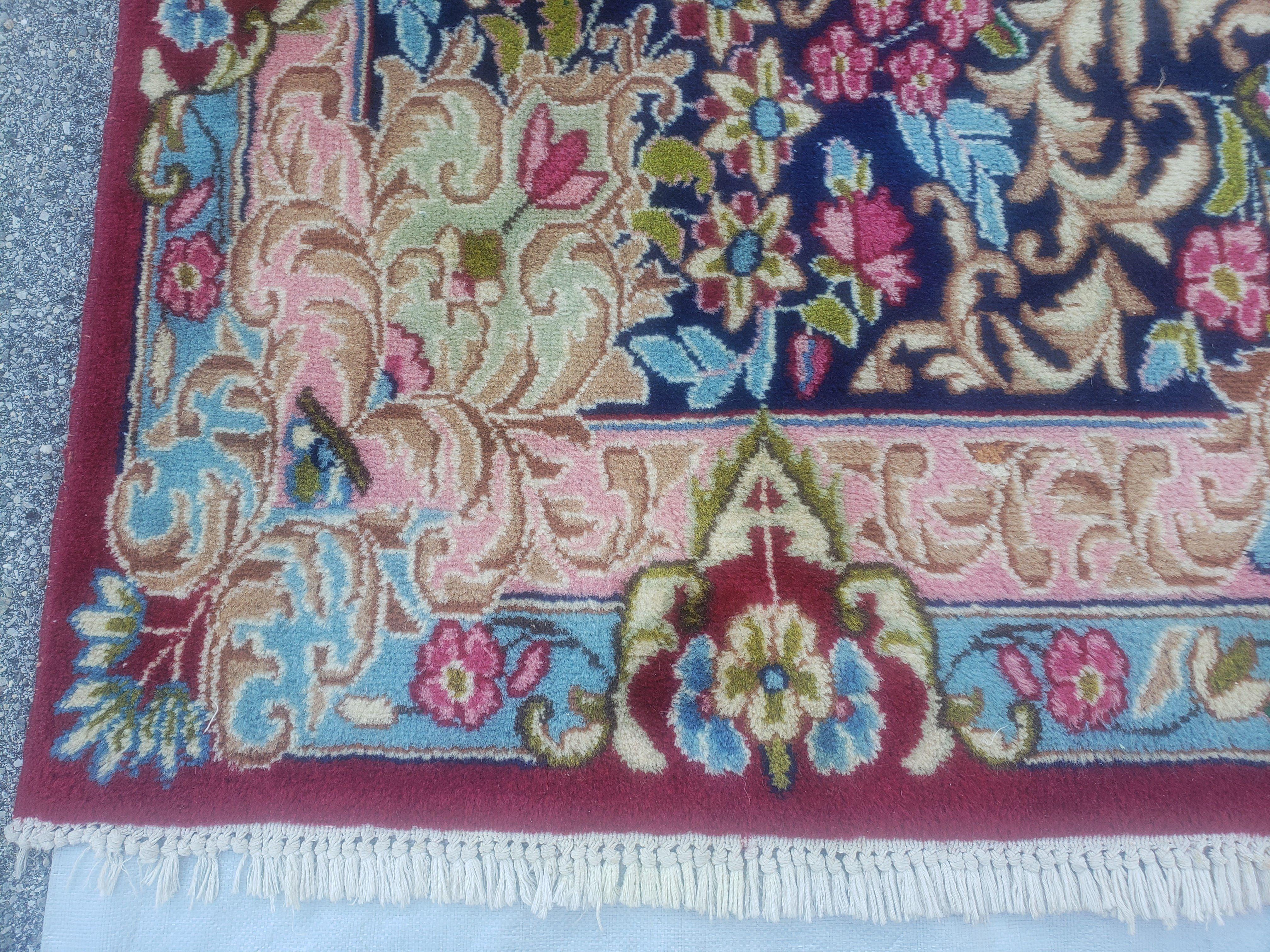 Antique Persian Kirman Rug 10x17 Oriental Carpet 10 x 17, Red, Multicolor, Namazian Signature Master Weaver, Shabby Chic, Semi Open Field - Jewel Rugs