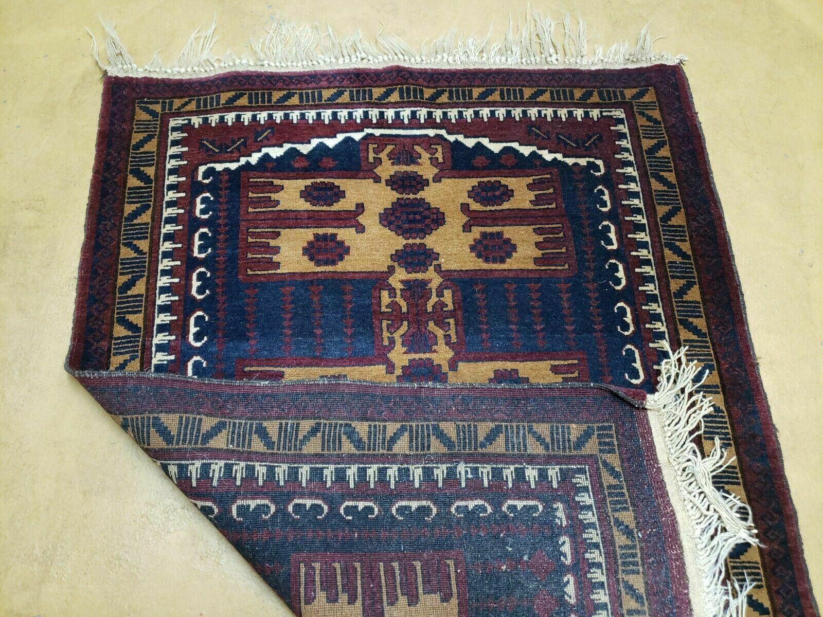 3' X 4' Vintage Handmade Balouchi Balouch Tribal Wool Rug Nice - Jewel Rugs