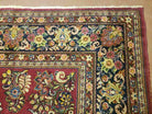 9' X 12' Antique Karastan Lanamar # 5528 Red Sarouk Wool Rug Beauty - Jewel Rugs