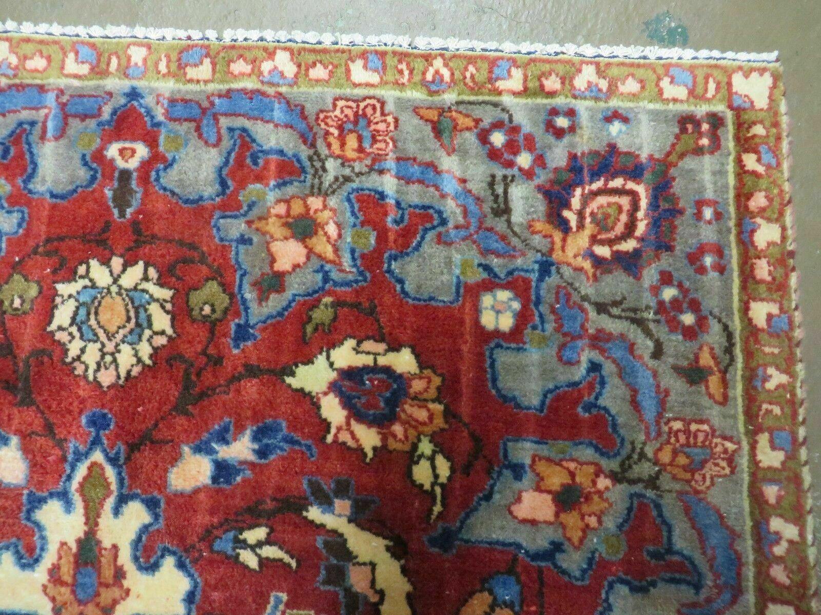 4' X 6' Antique Handmade India Floral Oriental Wool Rug Vegetable Dyes #120 - Jewel Rugs