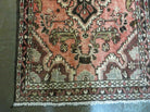 2' 8" X 10' 5" Antique Handmade India Floral Wool Runner Rug Rusted Red # 125 - Jewel Rugs