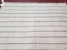 New Turkish Kilim Rug, Striped Area Rug, Southwestern Style, Off-white/Ivory Color, 5x8 Kilim Carpet, Hand-Knotted, Flatweave, Wool - Jewel Rugs