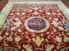 8' X 10' Handmade Art Deco Chinese Rug Carving Carpet 90 Line Dragon Flower Red - Jewel Rugs