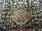 4' X 6' Antique Handmade India Floral Oriental Wool Veg Dye Dark Brown Rug Nice - Jewel Rugs