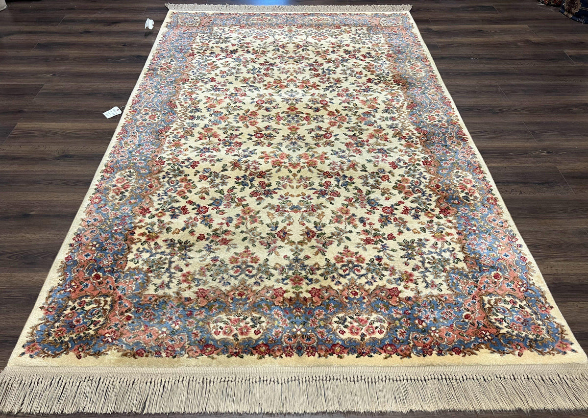 Karastan Ivory Kirman Rug #788, Wool Karastan Carpet 5.9 x 9, Original ...