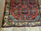 2' 9" X 10' Antique Handmade Wool India Floral Oriental Runner Rug Red - Jewel Rugs