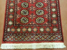 2' 7" X 10' Vintage Handmade Bokhara Turkoman Pakistani Wool Red Runner Rug Nice - Jewel Rugs