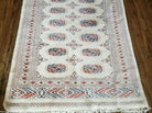 2' 6" X 12' Vintage Handmade Bokhara Turkoman Pakistani Beige Wool Runner Rug Nice - Jewel Rugs