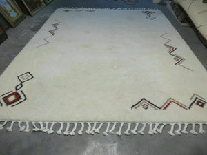 8' X 10' Vintage Hand Knotted Moroccan Tribal Wool Rug Roesner Creation Kenitra - Jewel Rugs