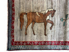 4 X 6 Handmade Rug Zagros New Vintage Quality Wool Rug Horses Silver Brown Nice - Jewel Rugs