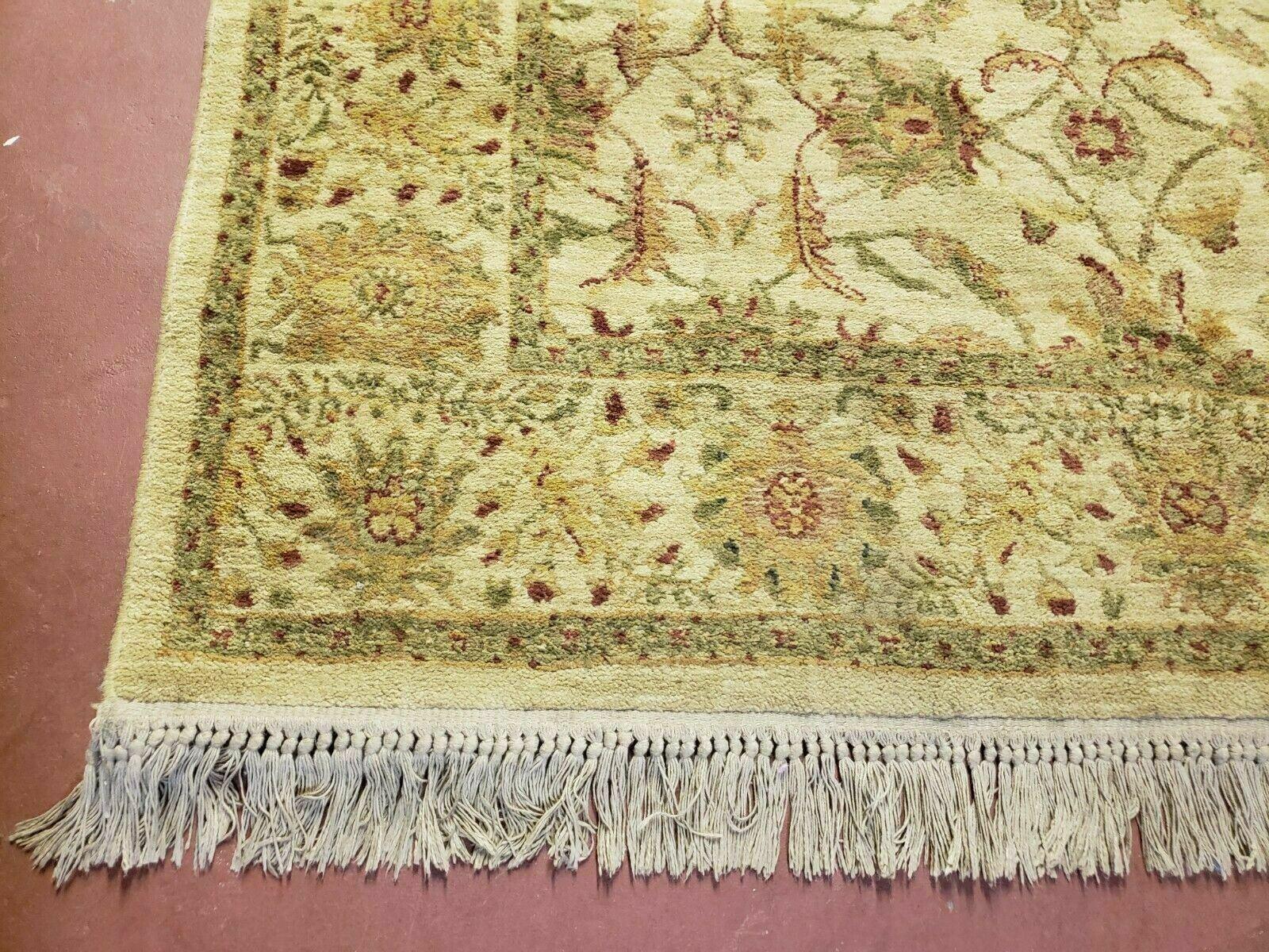 Belgium Power Loomed Rug 5x7, Vintage Oriental Wool Carpet, Beige - Jewel Rugs