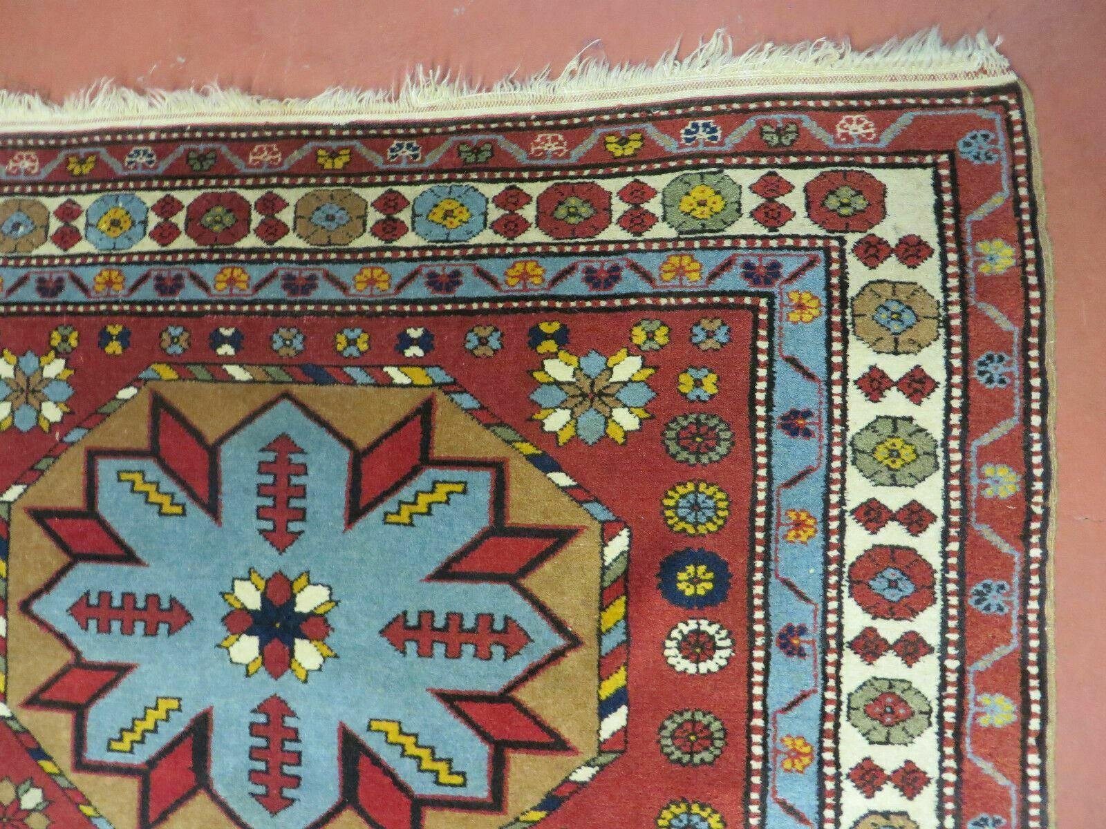 4' X 6' Vintage Handmade Caucasian Shirvan Russian Armenian Wool Rug Colorful - Jewel Rugs