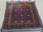 19" X 41" Antique Tribal Nomad Hand Woven Turkish Double Saddle Bag Dark Red - Jewel Rugs