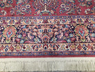 Vintage Karastan Rug Sarouk #785, Karastan 8.8 x 12 ft, Discontinued Karastan Rugs, Original 700 Series, Red Karastan Wool Carpet, Area Rug - Jewel Rugs