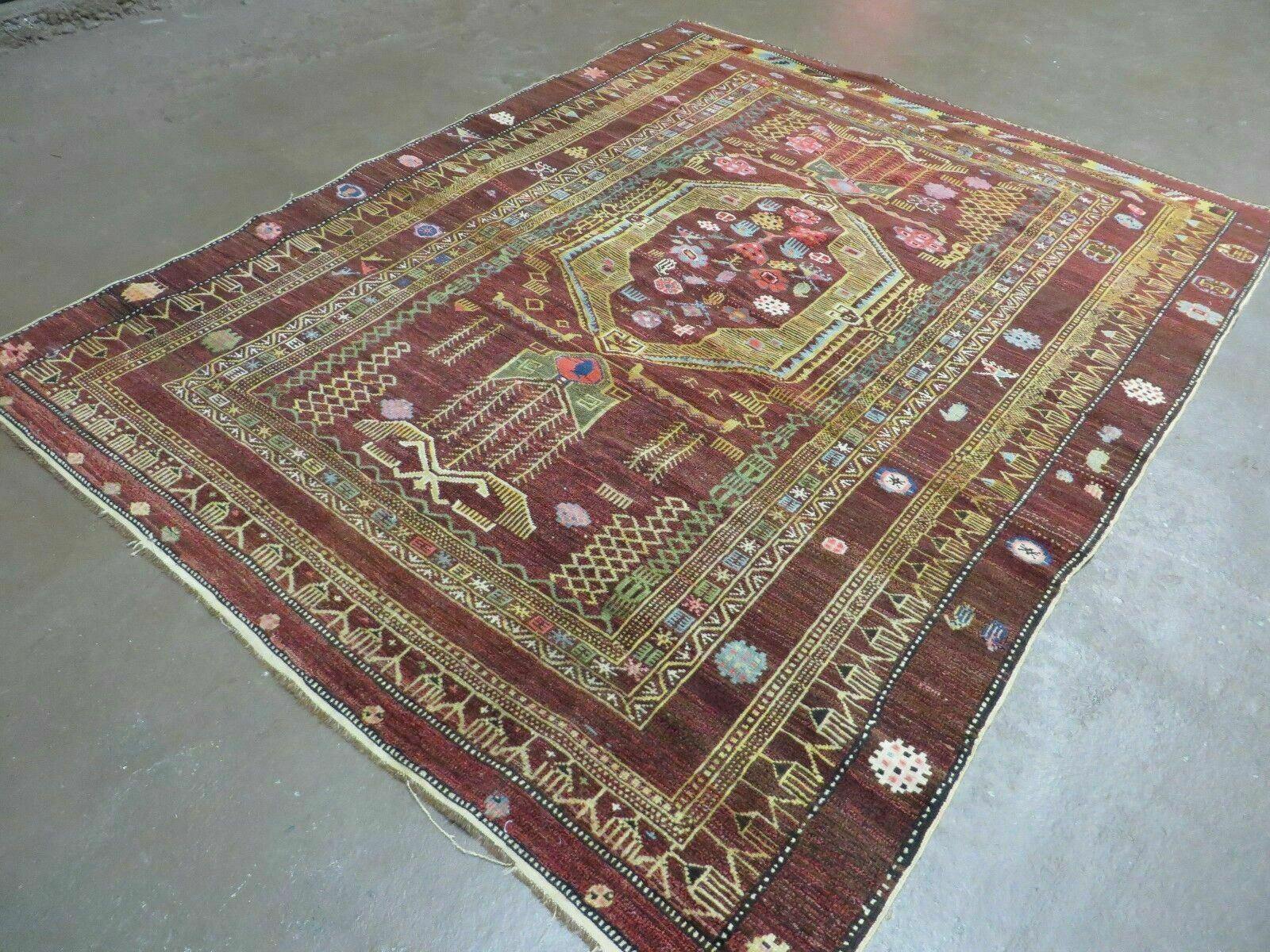 4' X 6' Antique Handmade Caucasian Shirvan Russian Armenian Wool Rug Colorful - Jewel Rugs