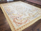 Aubusson Savonnerie Rug 9x12, European Design Elegant Aubusson Carpet, Handmade Hand Woven Floral Flatweave Chinese Aubusson Wool Area Rug - Jewel Rugs