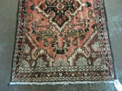 2' 8" X 10' 5" Antique Handmade India Floral Wool Runner Rug Rusted Red # 125 - Jewel Rugs