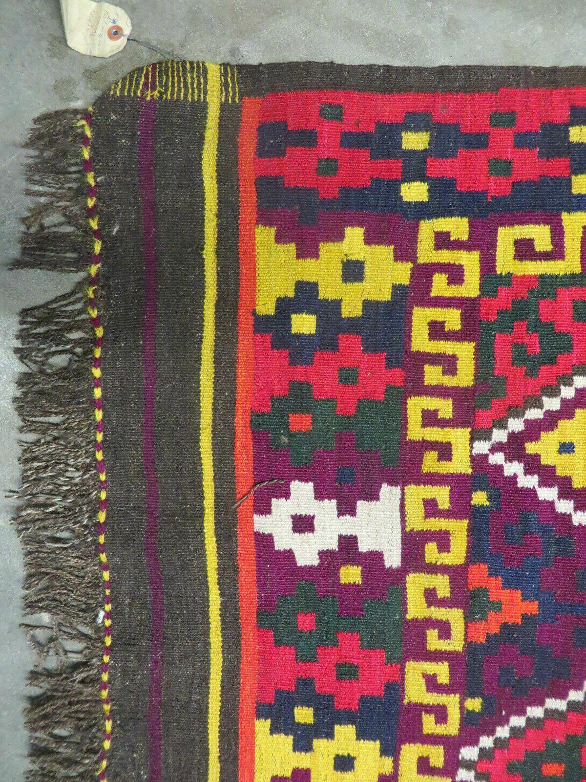 6' X 13' Antique Turkish Kilim Handmade Flat Weave Wool Rug Veg Dye - Jewel Rugs