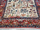 5' X 7' Antique Handmade Persian Isfahan Animal Pictorial Oriental Wool Rug Bird Tree Of Life Village Tribal Fine Carpet - Jewel Rugs