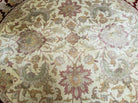 7' Vintage Round Handmade Indian Agra Wool Rug Tea Washed Veg Dyes Nice - Jewel Rugs