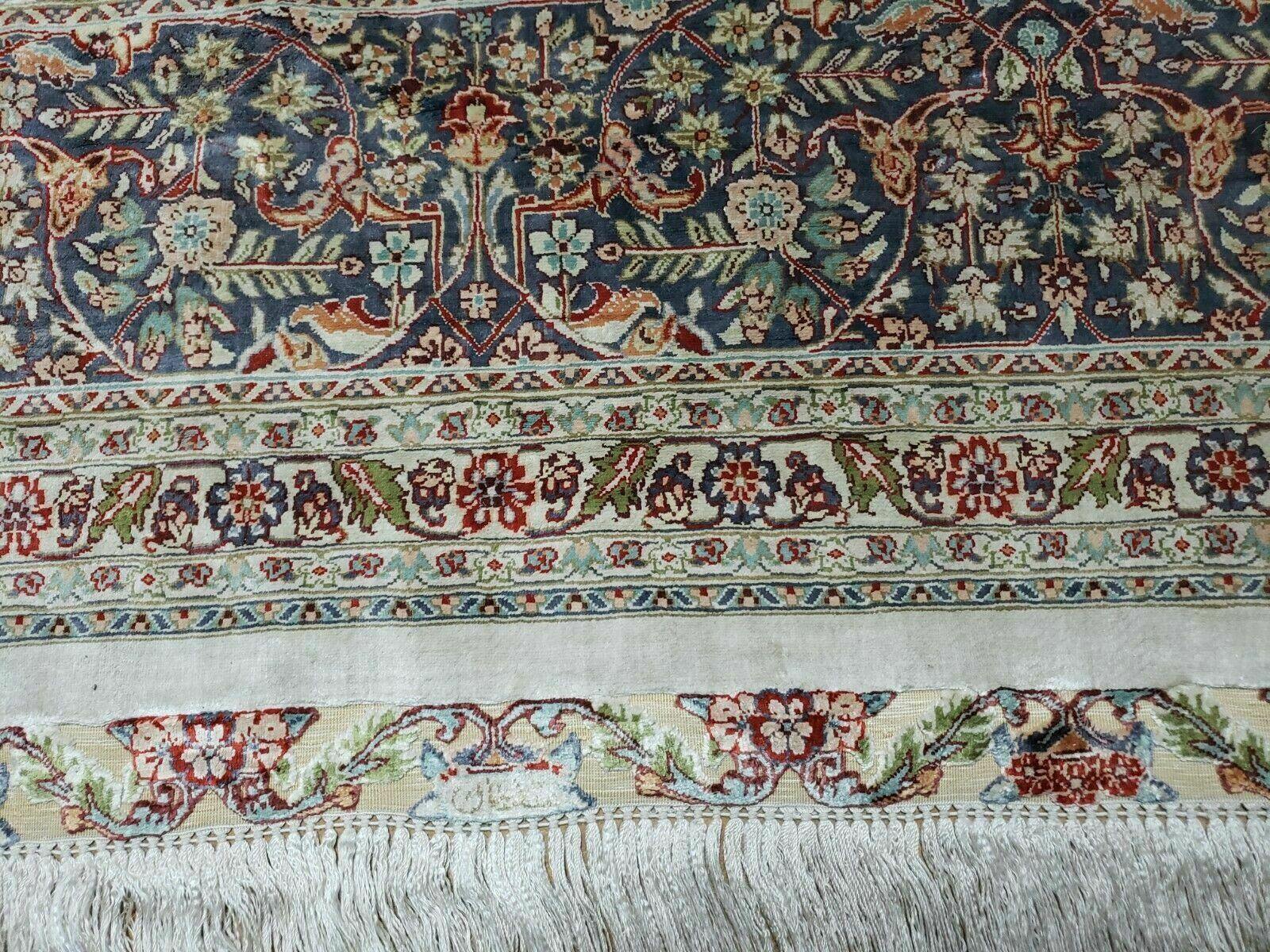 8' X 10' Gorgeous Vintage Handmade Turkish Fine Silk Rug One Of A Kind - Jewel Rugs