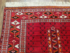 Red Antique Persian Turkoman Hatchli Tribal Four Seasons Rug, 3' 11" x 5' - Jewel Rugs