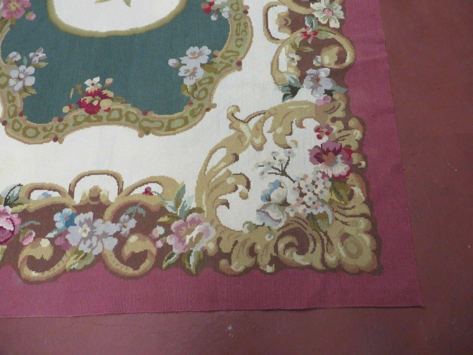 4' X 6' Handmade French Garden Aubusson Savonnerie Design Needlepoint Rug Nice - Jewel Rugs