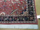 6' X 9' Vintage Hand Made India Floral Oriental Wool Rug Vegetable Dyes Nice Red - Jewel Rugs