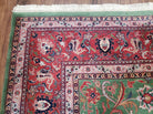 9' X 12' Handmade Oriental Floral Allover Afshan Wool Rug Hand Knotted Green Red - Jewel Rugs