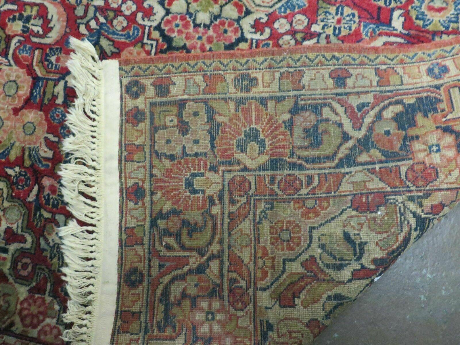 4' 6" X 5' 4" Handmade India Agra Floral Oriental Wool Rug Carpet Red Nice - Jewel Rugs