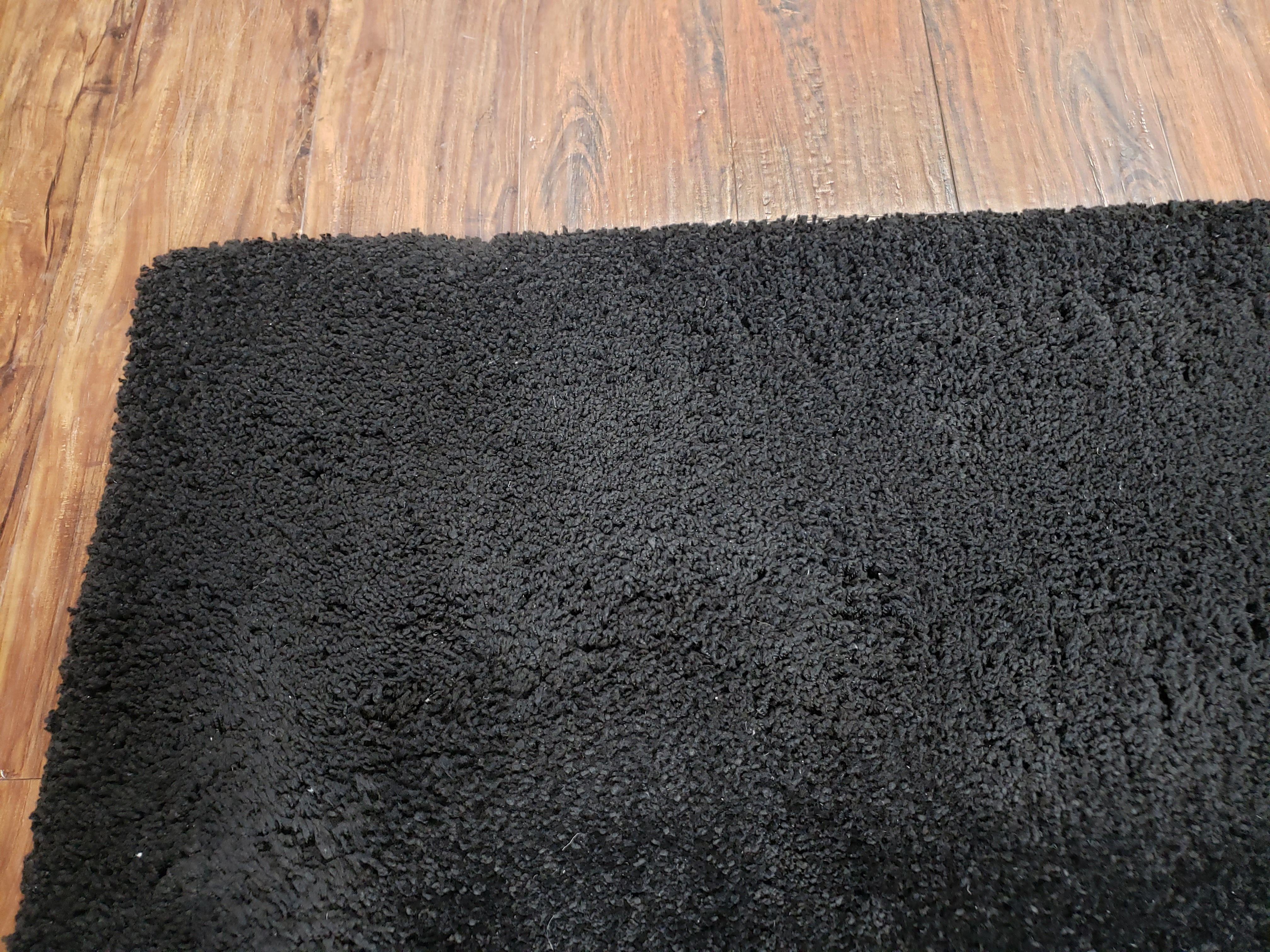 Black Shag Rug 8x10, Savafieh Milan Fluffy Black Carpet, Room Sized Shag Rug, Modern Contemporary Rug, Soft Living Room Rug, Bedroom Rug - Jewel Rugs