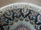 4' Handmade Ultra Fine India Floral Wool Rug Carpet Round Silk Accents Nice - Jewel Rugs