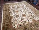 8x10 Handmade Rug, 10 x 8 Oriental Carpet, 8 by 10 Ivory Rug, Fine Wool Rug, Top Quality Rug, Beige Floral Rug Pak Persian Rug, Pakistan Rug - Jewel Rugs