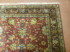 2' 7" X 12' Vintage Handmade Indian Floral Wool Rug Runner Red Oriental Carpet Nice - Jewel Rugs