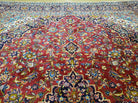 9' 6" X 13' 4" Antique Authentic Oriental Handmade Vegetable Dye Floral Area Rug Red Xlarge Allover Floral Top Quality - Jewel Rugs