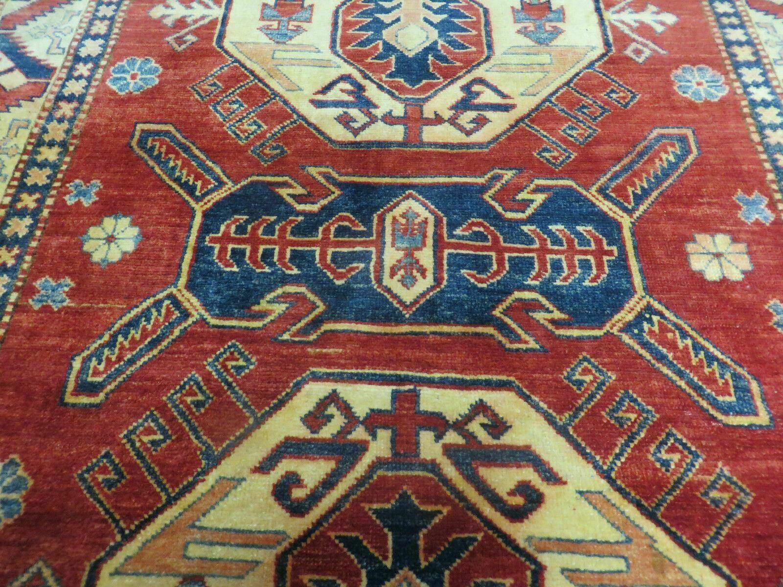 4' X 6' Vintage Handmade Turkish Kazak Pattern Wool Rug Carpet Nice - Jewel Rugs