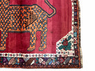 4' X 5' Lion Handmade Wool Rug Zagros Mountains Wool Southeastern Gabbeh Tribal - Jewel Rugs