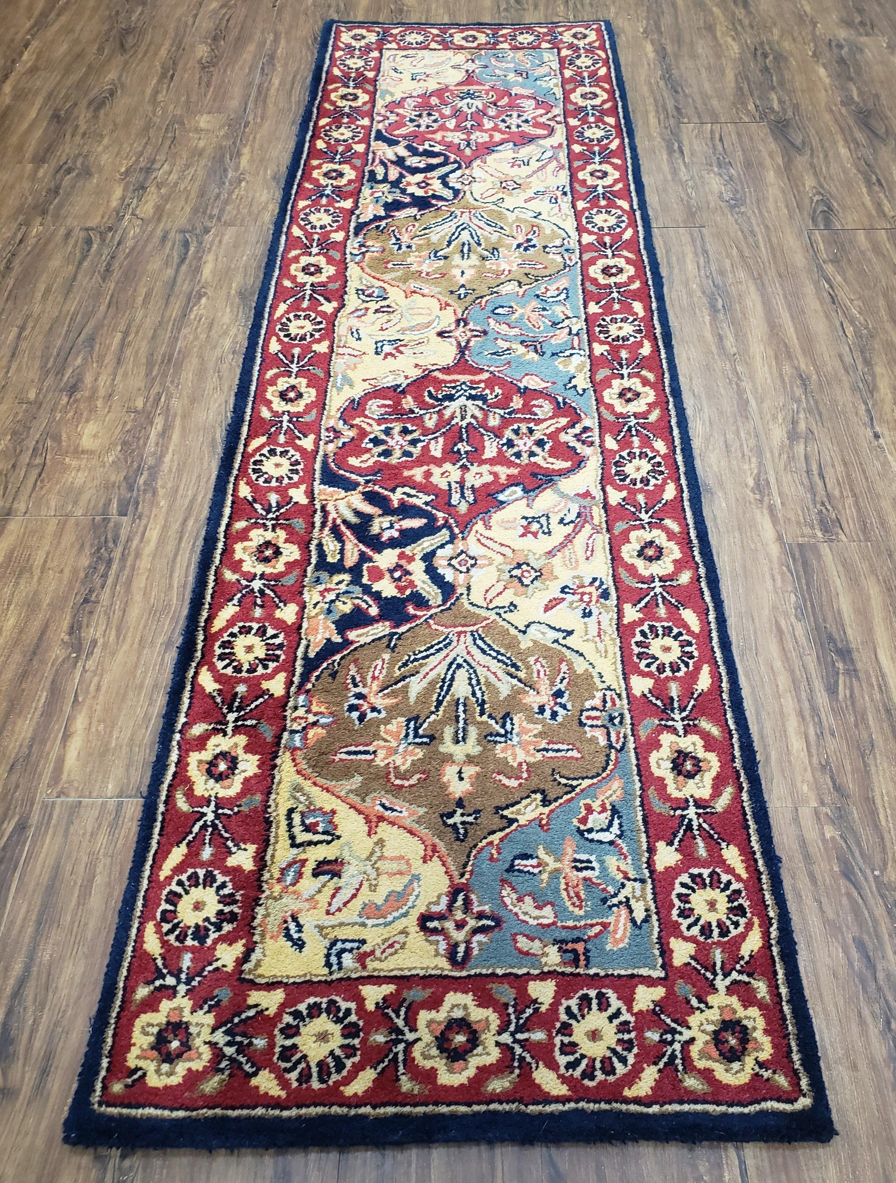 Safavieh Heritage Collection Runner 2.3 x 8, Kirman Multicolor Panel Rug, Wool Tufted Hallway Corridor Kitchen 8ft Runner Rug Long Carpet - Jewel Rugs