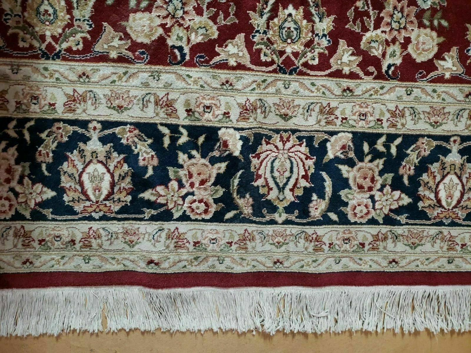 8' X 10' Vintage Handmade India Wool Silk Accents Rug Hand Knotted Organic Nice - Jewel Rugs