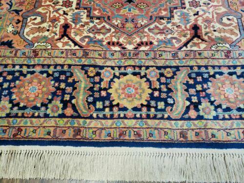 8' 8" X 12' Karastan Blue Heriz Serapi # 726 Wool RUG American Made Rare Nice - Jewel Rugs