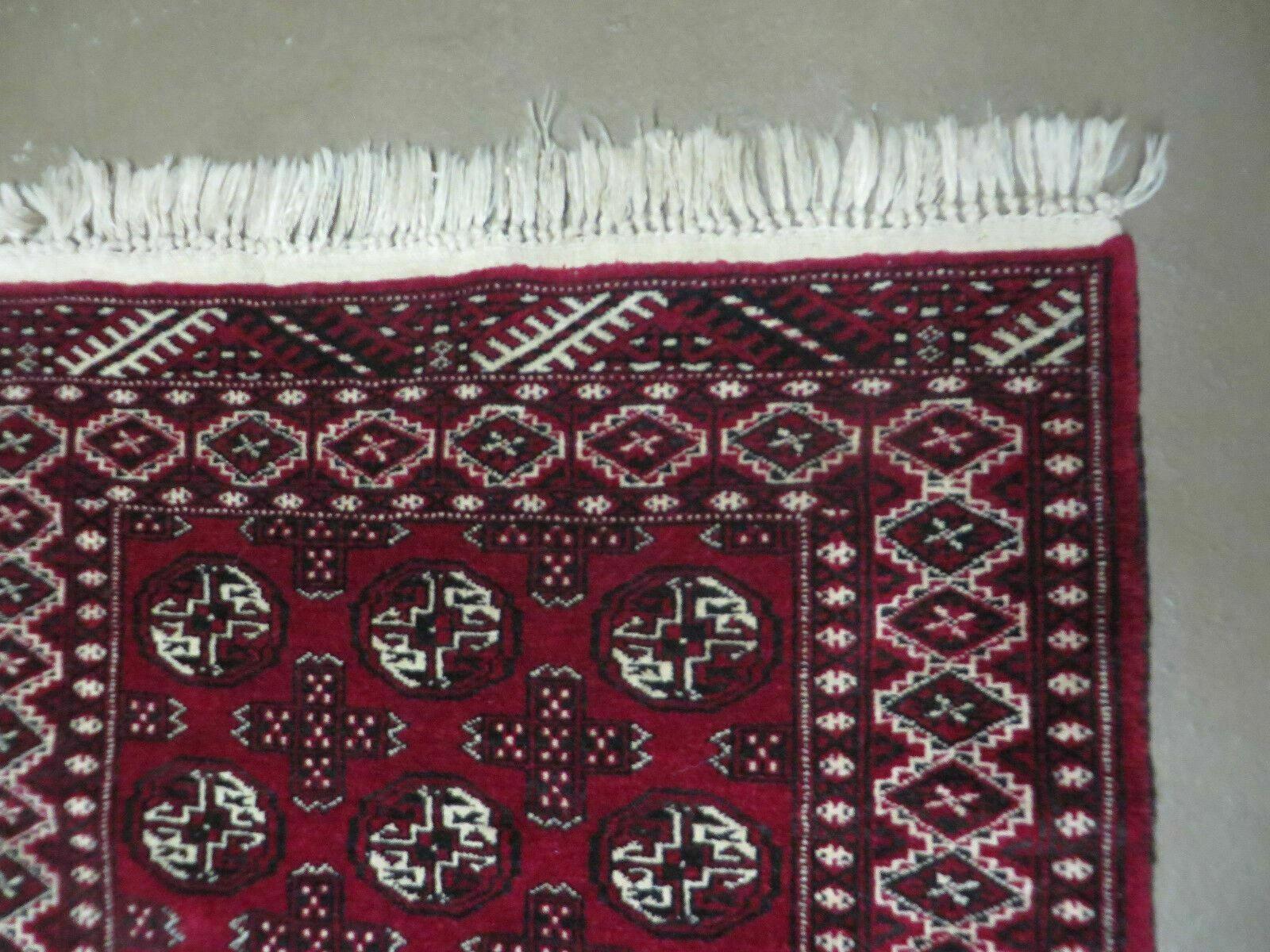 3' X 5' Vintage Handmade Pakistan Bokhara Turkoman Balouch Wool Rug - Jewel Rugs