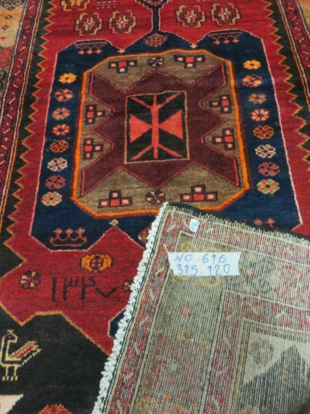 3' 10" X 10' Antique Handmade Turkish Anatolian Kazak Wool Runner Rug Nice Red - Jewel Rugs