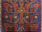 3x5 New Vintage Handmade Afghan Wool Rug Balouch Rug Tree Of Life Red Blue Beige - Jewel Rugs