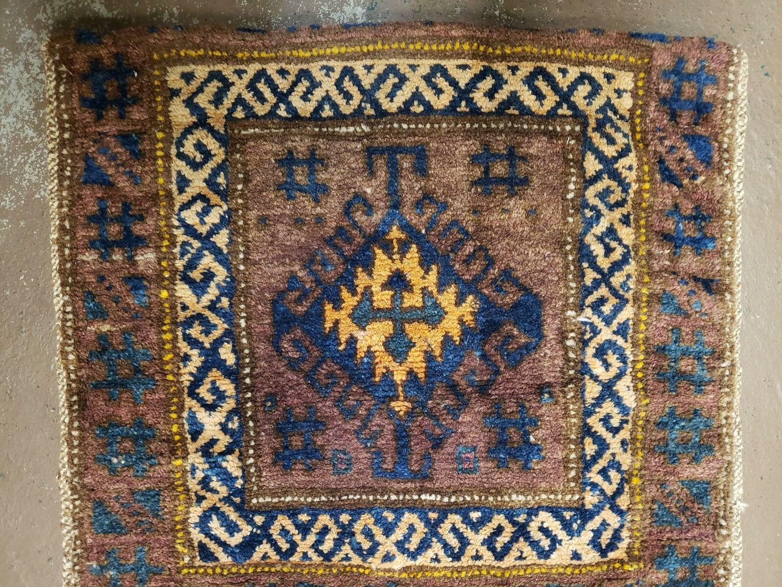 23" X 25" Antique Handmade Pakistan Balouchi Tribal Wool Rug Bag Tobreh - Jewel Rugs